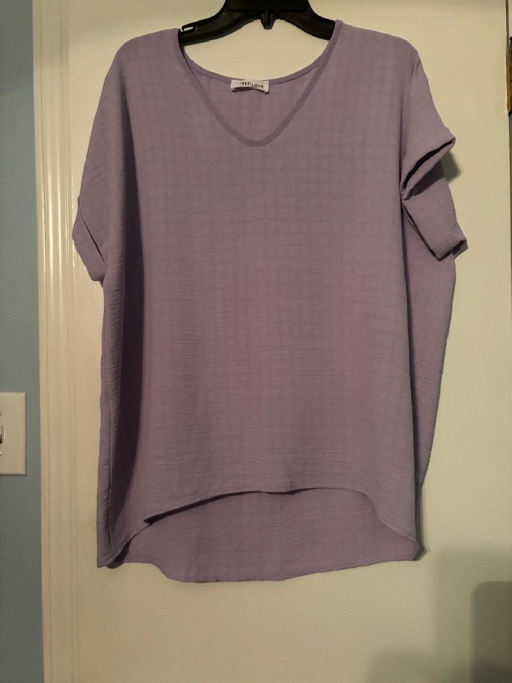 First Love Lavender V-Neck Tunic Top